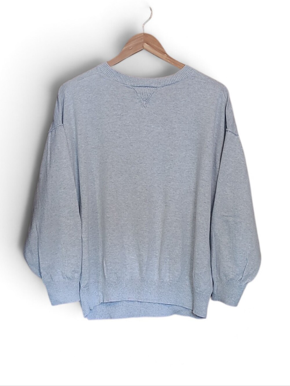 Women's Aerie Grey Cotton Knit Sweater Oversized Lightweight Small